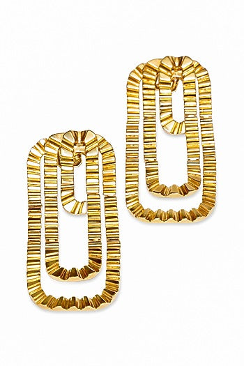 Gold Plated Brass Dangler Earrings