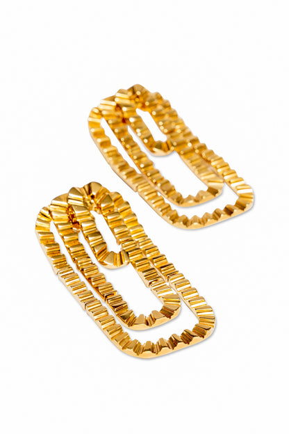 Gold Plated Brass Dangler Earrings