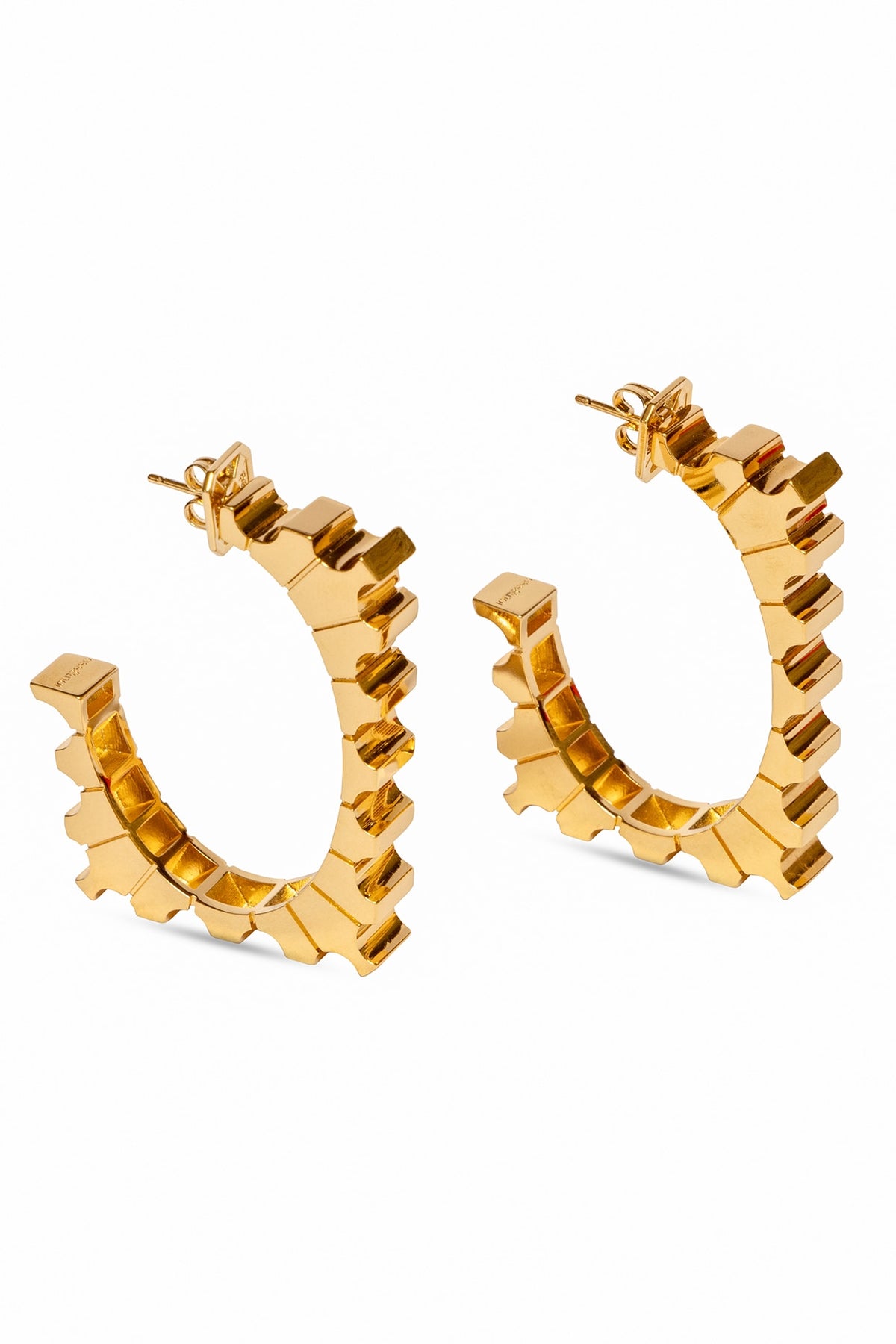 Gold Plated Brass Hoop Earrings