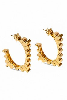 Gold Plated Brass Hoop Earrings