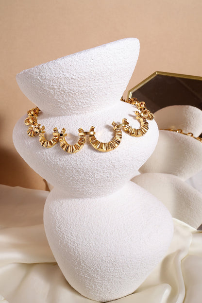 Gold Plated Brass Choker Necklace