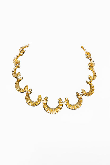 Gold Plated Brass Choker Necklace