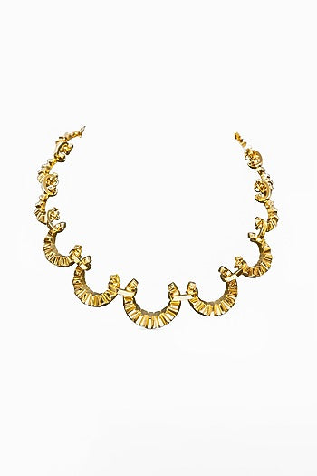 Gold Plated Brass Choker Necklace