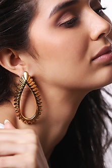 Gold Plated Floral Stud Earrings