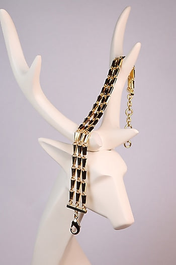 Gold Plated Brass Layered Bracelet