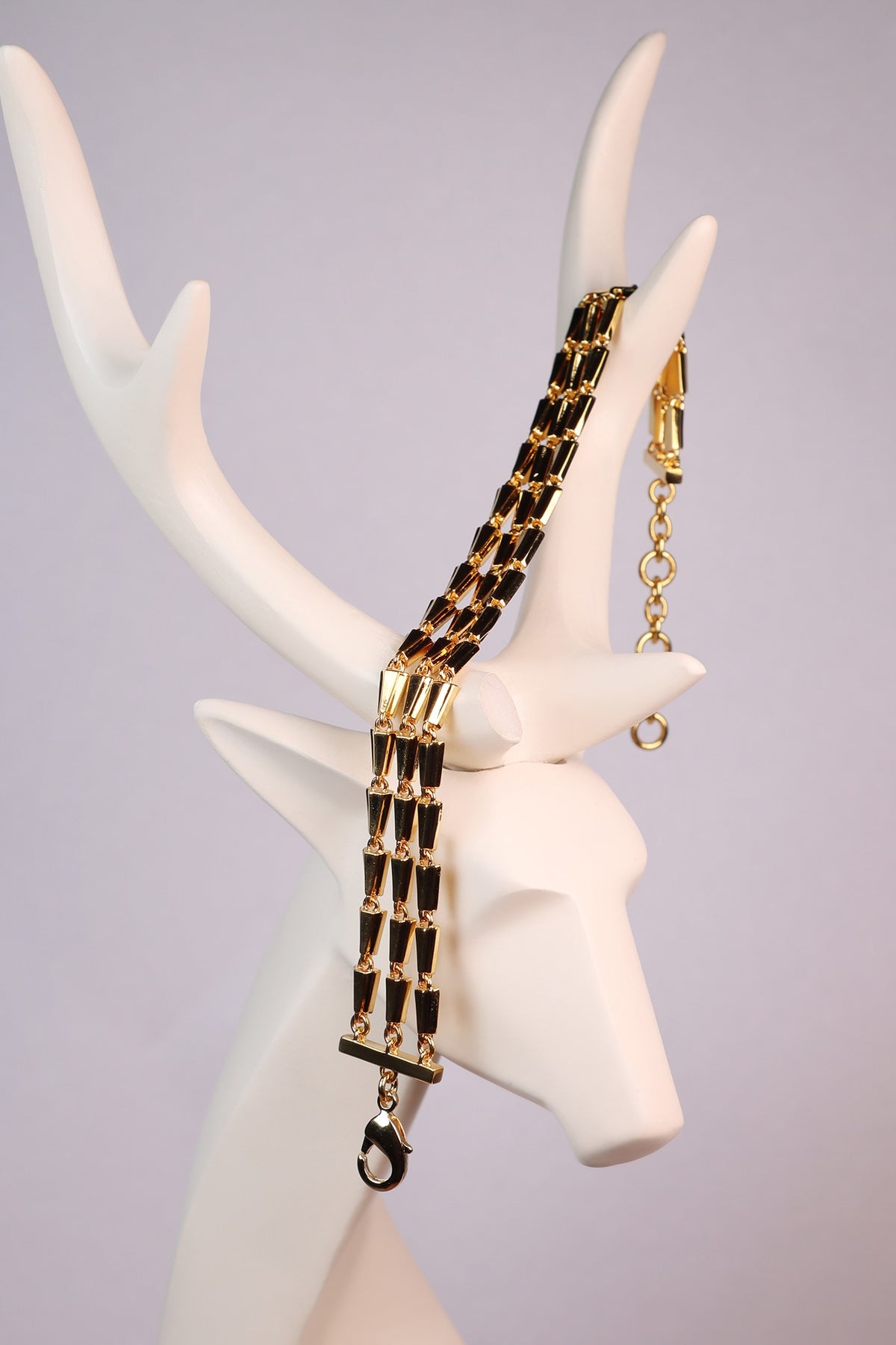 Gold Plated Brass Layered Bracelet