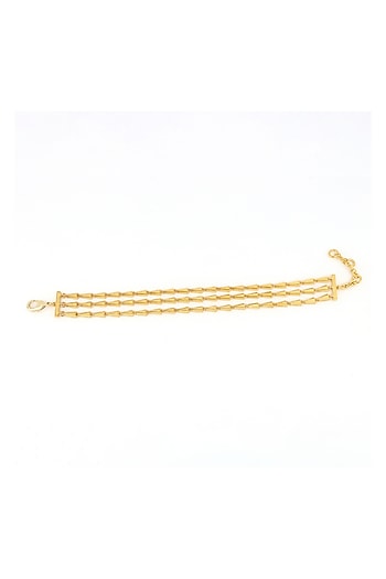 Gold Plated Brass Layered Bracelet