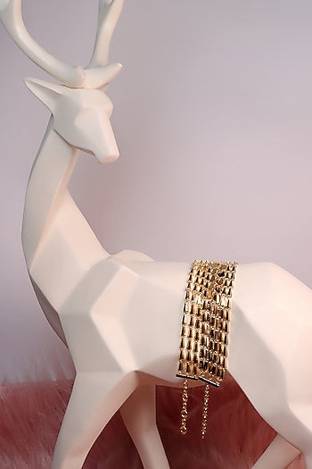 Gold Plated Brass Layered Bracelet