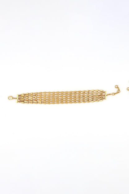 Gold Plated Brass Layered Bracelet