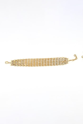Gold Plated Brass Layered Bracelet