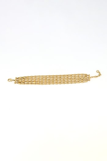 Gold Plated Brass Layered Bracelet