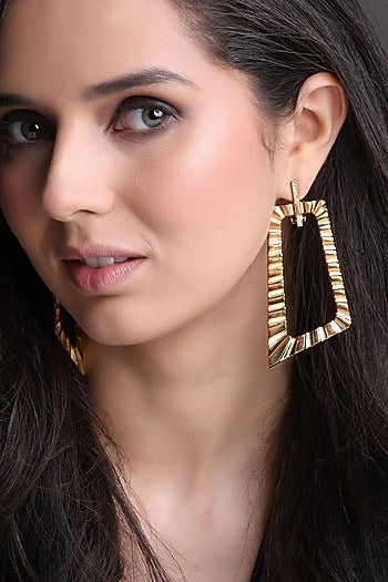 Gold Plated Brass Dangler Earrings