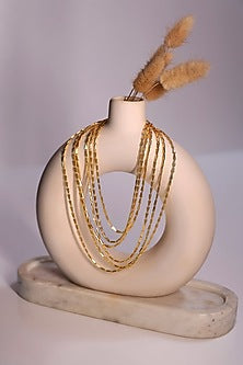 Gold Plated Brass Layered Necklace