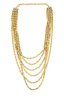 Gold Plated Brass Layered Necklace