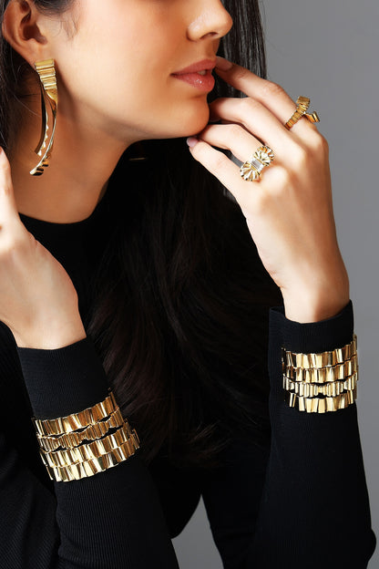 Gold Plated Brass Ring