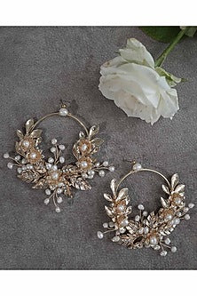 Gold Freshwater Pearl Dangler Earrings