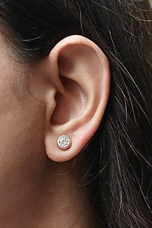 14kt Yellow Gold Lab Grown EF Diamond Stud Earrings