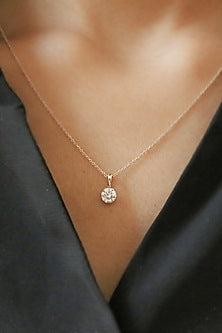 14kt Yellow Gold Lab Grown EF Diamond Pendant