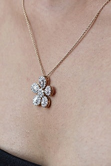 14kt Yellow Gold Lab Grown EF Diamond Pendant