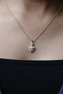 14kt Yellow Gold Lab Grown EF Diamond Pendant