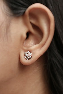 18kt Yellow Gold Lab Grown EF Diamond Stud Earrings