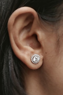 18kt Yellow Gold Lab Grown EF Diamond Stud Earrings