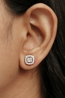 14kt Yellow Gold Lab Grown EF Diamond Stud Earrings