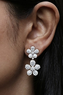 14kt Yellow Gold Lab Grown EF Diamond Dangler Earrings