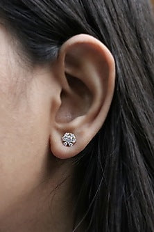14kt White Gold Lab Grown EF Diamond Stud Earrings