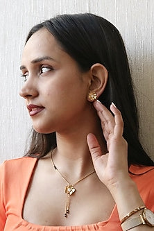 18kt Yellow Gold Lab Grown GH Diamond Stud Earrings