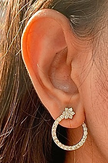 18kt White Gold Lab Grown IJ Diamond Hoop Earrings