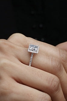 18kt White Gold Lab Grown Diamond Ring