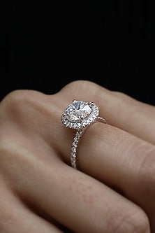 18kt White Gold Lab Grown Diamond Ring