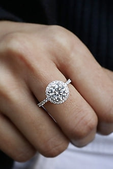 18kt White Gold Lab Grown Diamond Ring