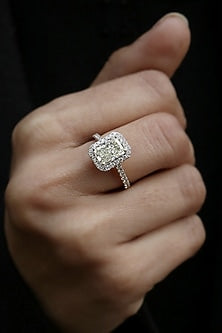18kt White Gold Lab Grown Diamond Ring