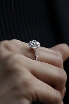 18kt White Gold Lab Grown Diamond Ring