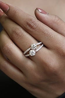 14Kt Yellow Gold Ring With Lab Grown Diamonds