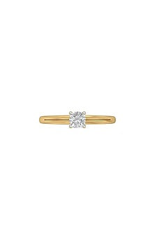 14Kt Yellow Gold Ring With Whirl Lab Grown Diamonds