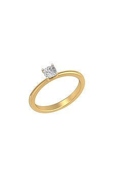 14Kt Yellow Gold Ring With Whirl Lab Grown Diamonds