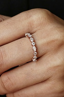 14Kt Rose Gold Ring With Vividexa Lab Grown Diamonds