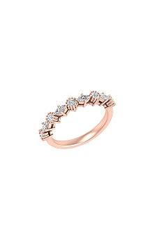 14Kt Rose Gold Ring With Vividexa Lab Grown Diamonds