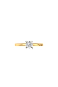 14Kt Yellow Gold Ring With Neptaura Lab Grown Diamonds