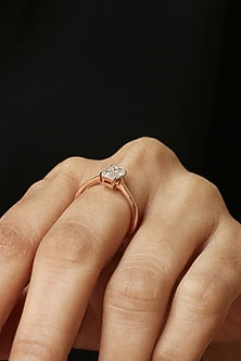 14Kt Rose Gold With Pulse Lab Grown Diamond Ring