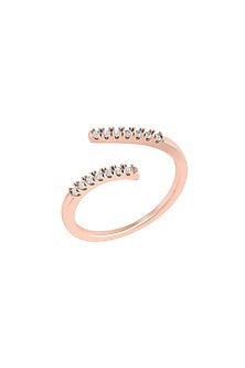 14Kt Rose Gold Ring With Clarity Lab Grown Diamonds