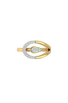 14Kt Yellow Gold Ring With Dazzle Lab Grown Diamonds