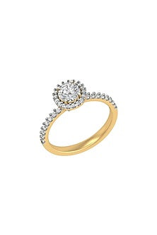 14Kt Yellow Gold Ring With Adorn Lab Grown Diamonds
