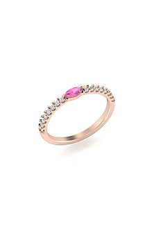14Kt Yellow Gold Ring With Veer Lab Grown Diamonds