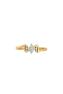 14Kt Yellow Gold Ring With Trill Lab Grown Diamonds