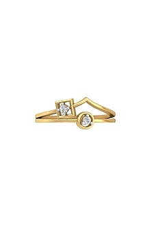 14Kt Yellow Gold Ring With Dusk Lab Grown Diamonds