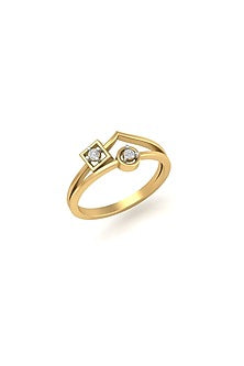 14Kt Yellow Gold Ring With Dusk Lab Grown Diamonds